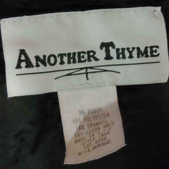 Vintage Set Another Thyme Black Velvet Embellished Dress w Jacket Sz 18 - Picture 11 of 11